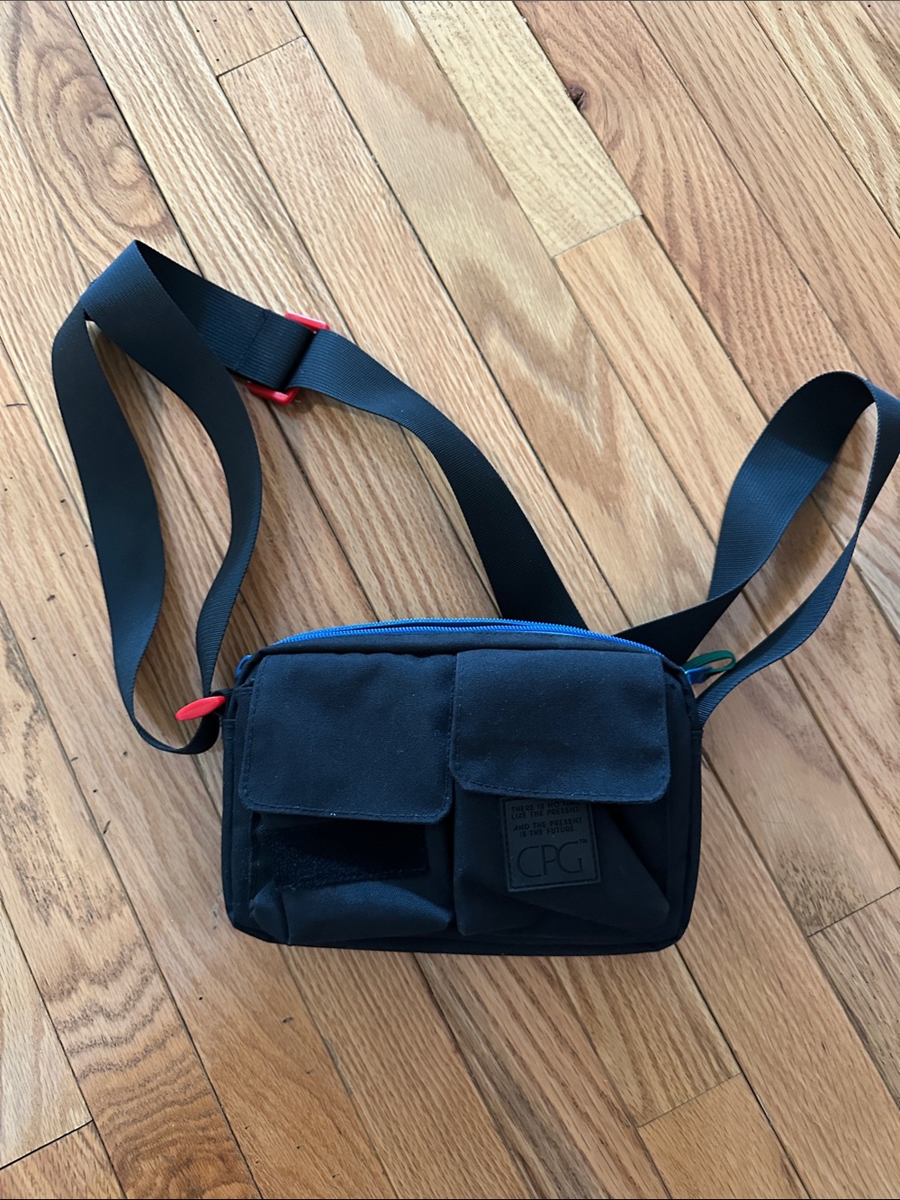Men's Black Crossbody Shoulder Bag - Compact Everyday Carry